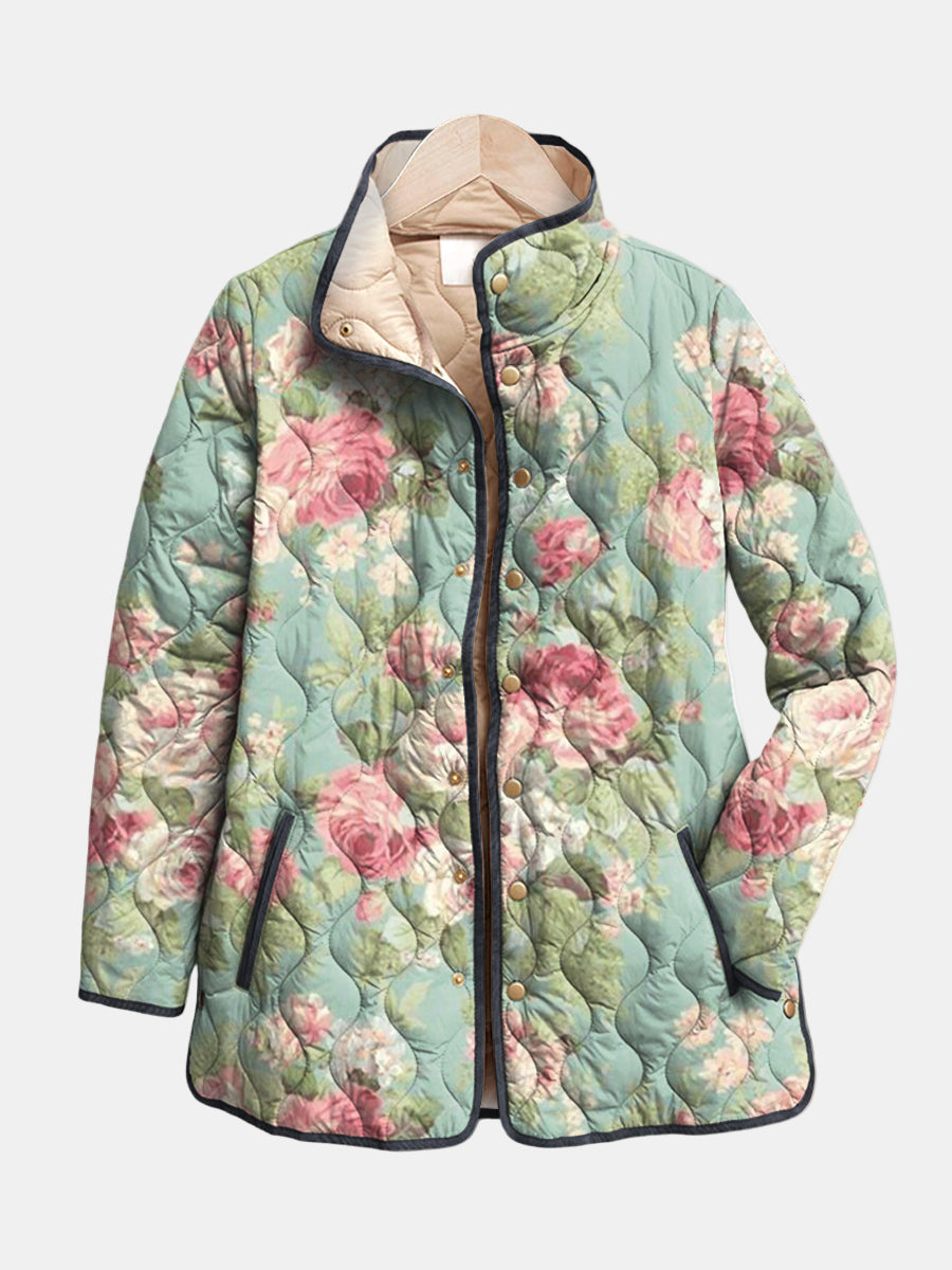 Orla | Quilted Floral Jacket in Retro Floral