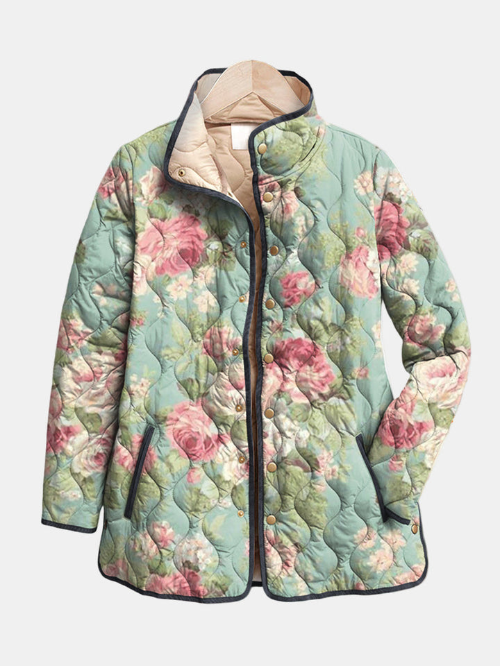 Orla | Quilted Floral Jacket in Retro Floral