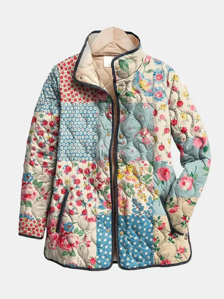Orla | Quilted Floral Jacket in Cottage Patchwork