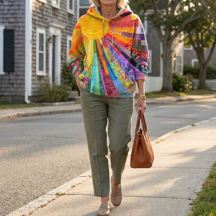 Meredith | Cozy Patchwork Hoodie