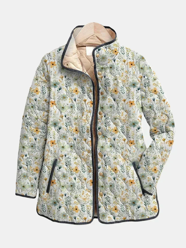 Orla | Quilted Floral Jacket in Sage Meadow