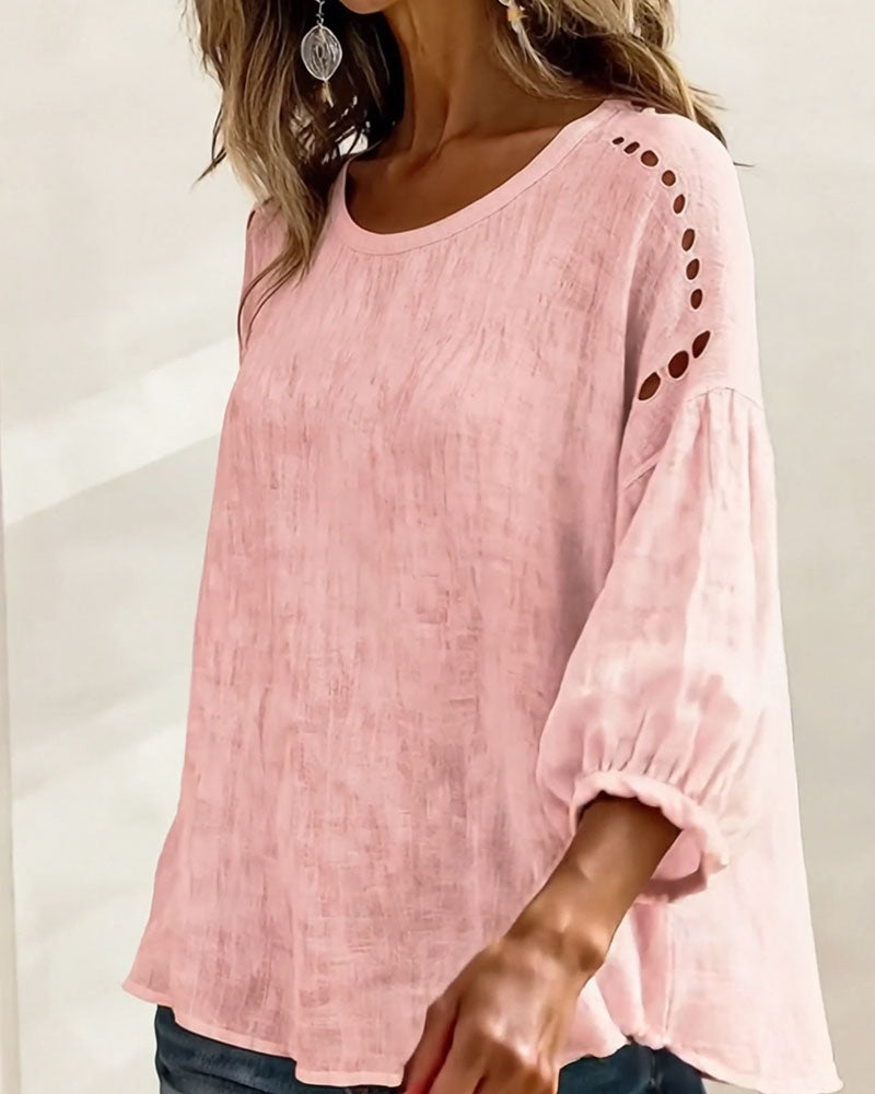 Maxima | Breezy Hollow Blouse