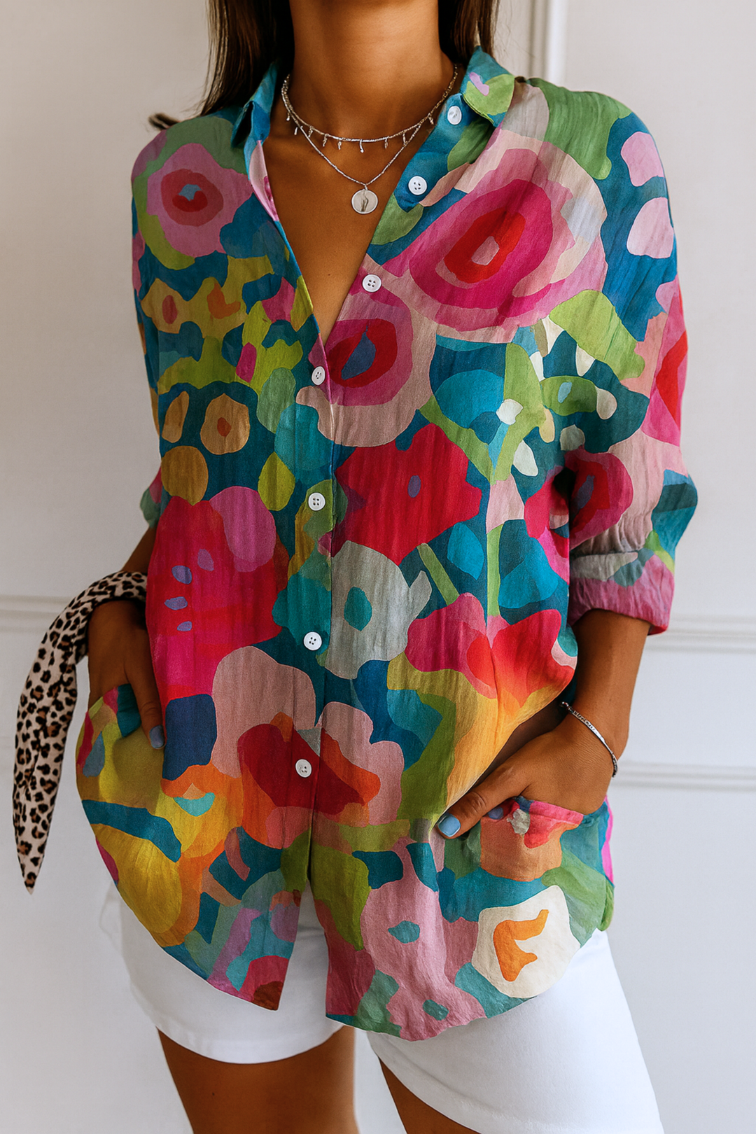 Astra | Colorful Pattern Blouse