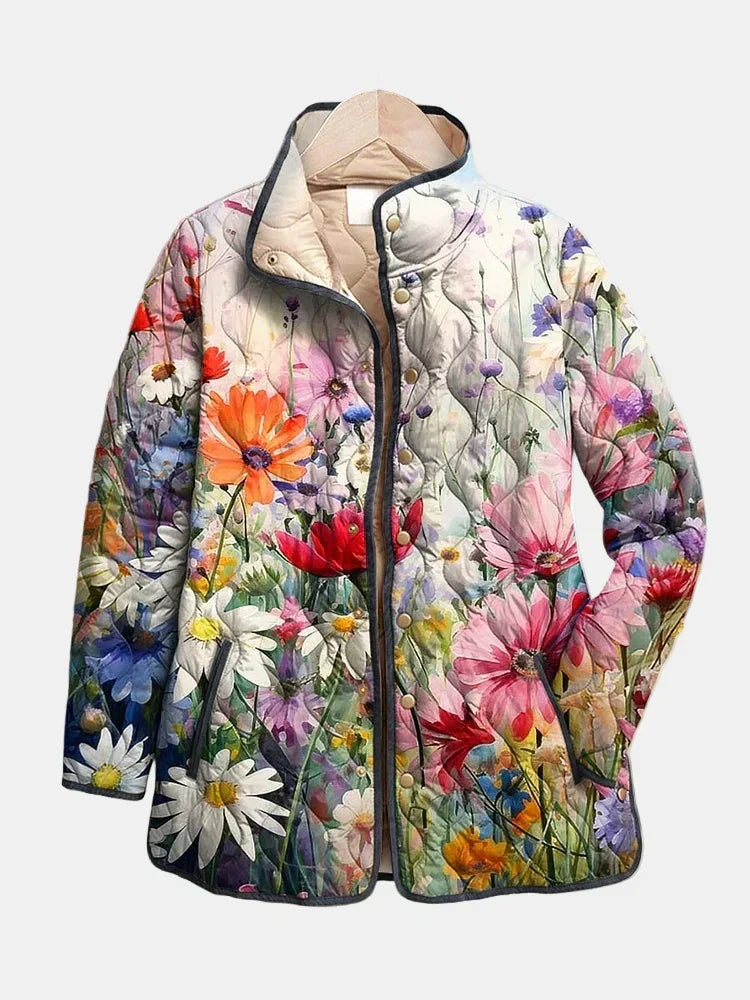 Orla | Quilted Floral Jacket in Wildflower