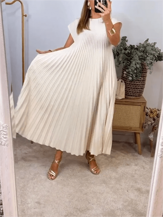 Sandra | Pleated Elegant Dress