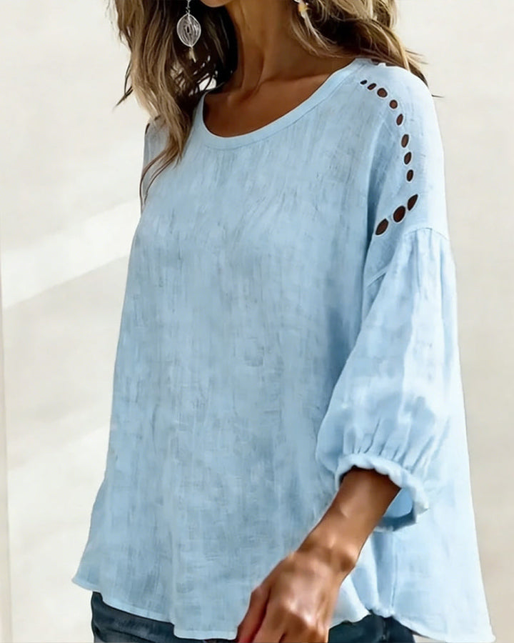Maxima | Breezy Hollow Blouse