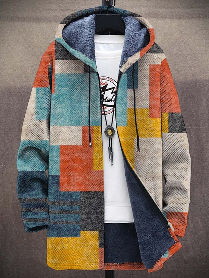 Mafalda | Bohemian Art Coat in Geometric Block