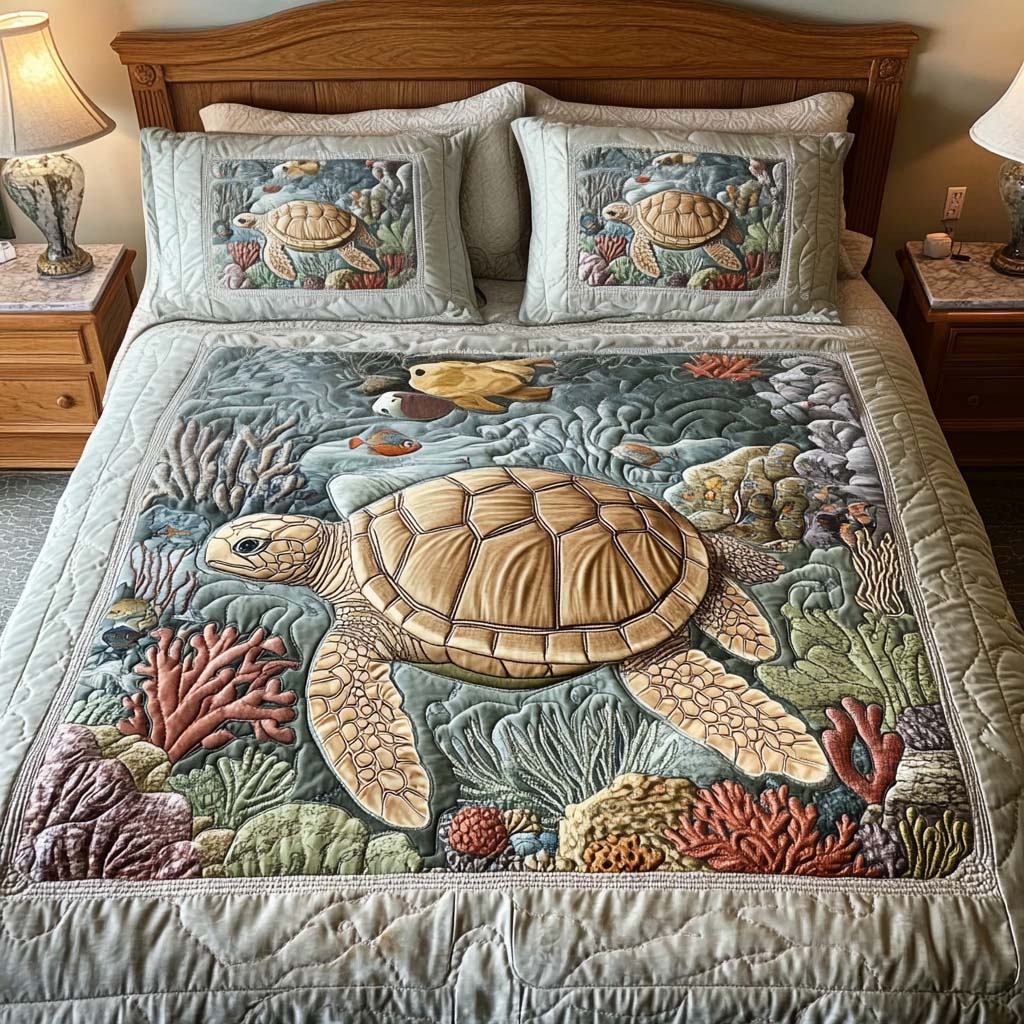 Kerensa | Coastal Quilted Bedding Set