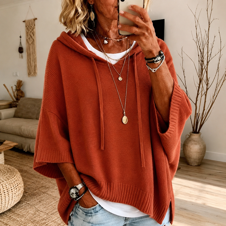 Violetta | Cozy Hooded Poncho