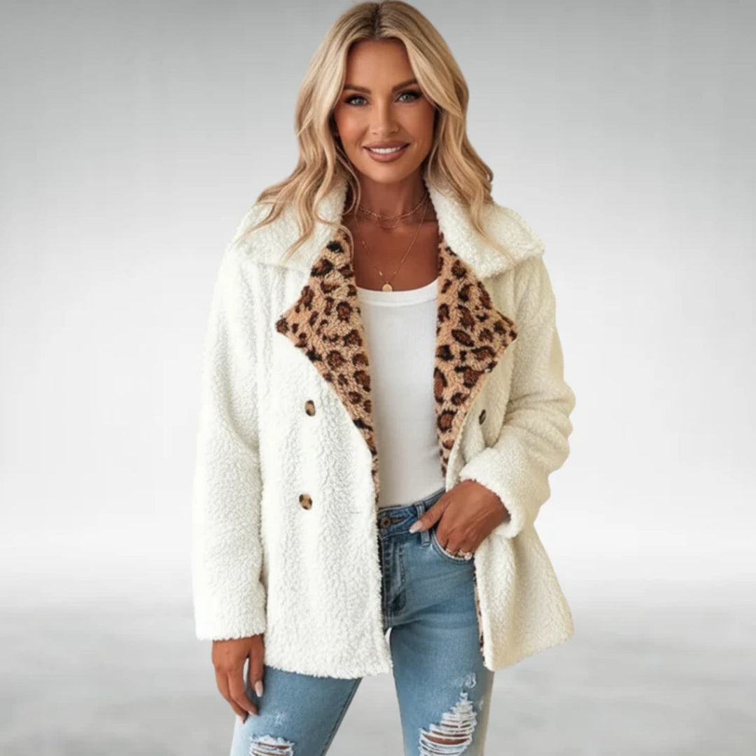 Tamsin | Cozy Leopard Teddy Coat
