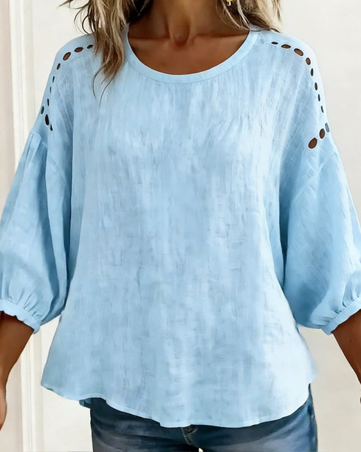 Maxima | Breezy Hollow Blouse