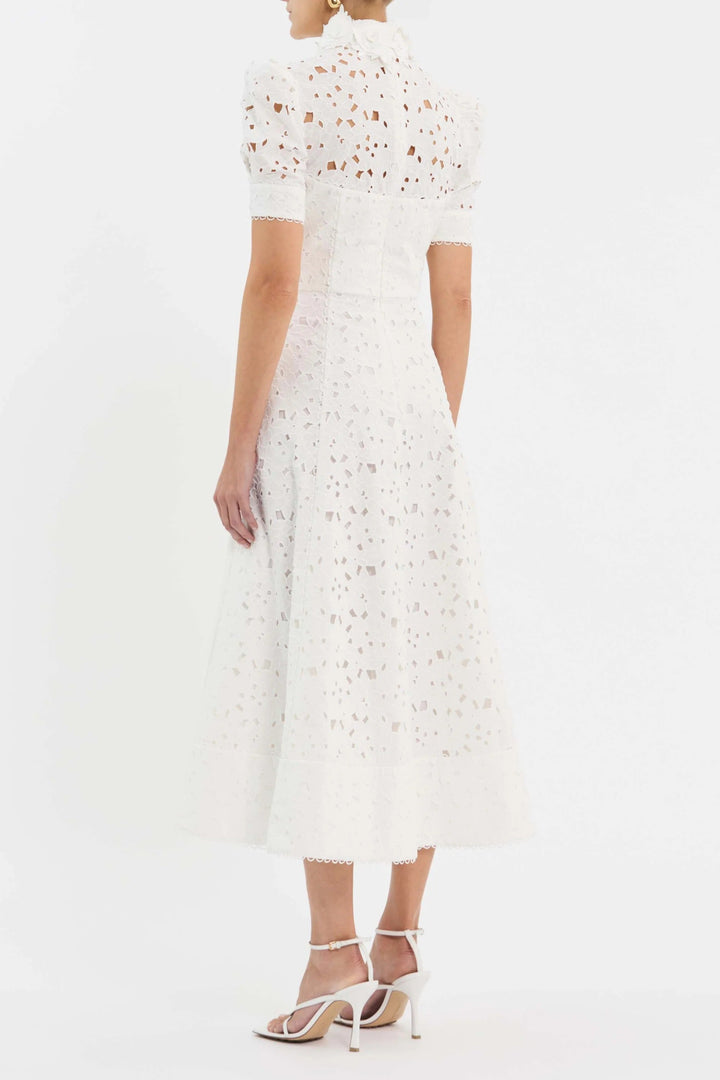 Verena | Broderie Midi Dress
