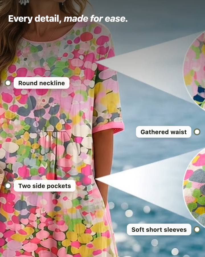 Julissa floral dress details