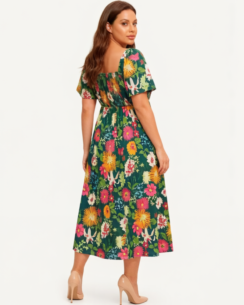 Agnetha | Floral Midi Dress