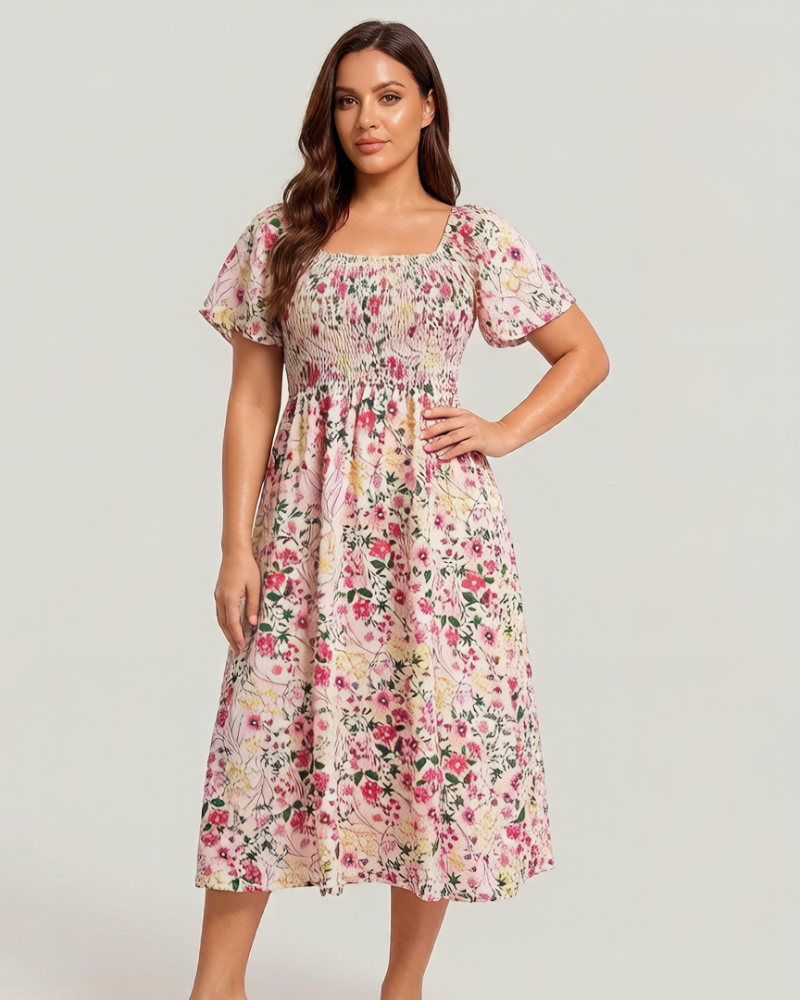 Agnetha | Floral Midi Dress