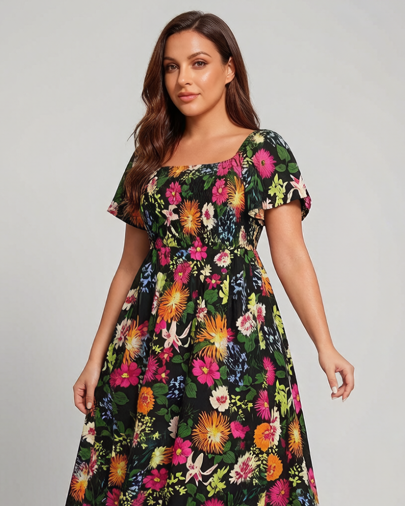 Agnetha | Floral Midi Dress