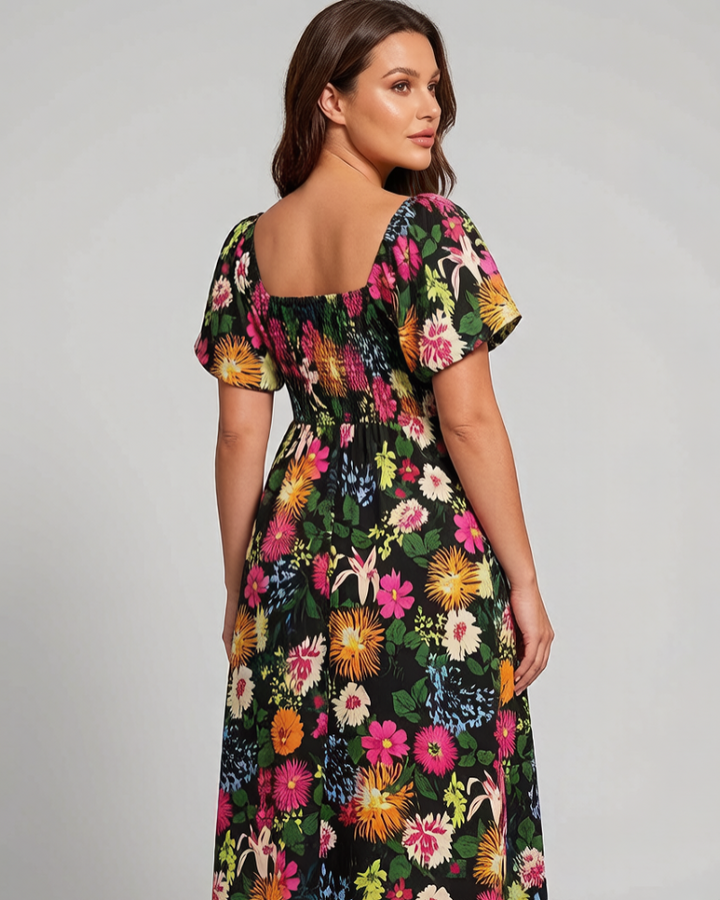 Agnetha | Floral Midi Dress
