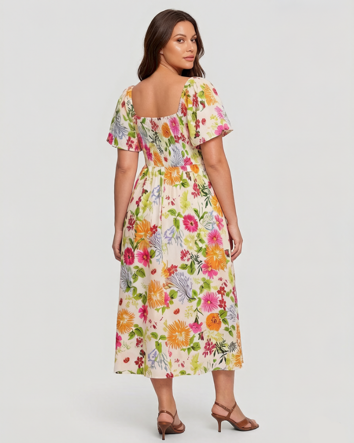Agnetha | Floral Midi Dress