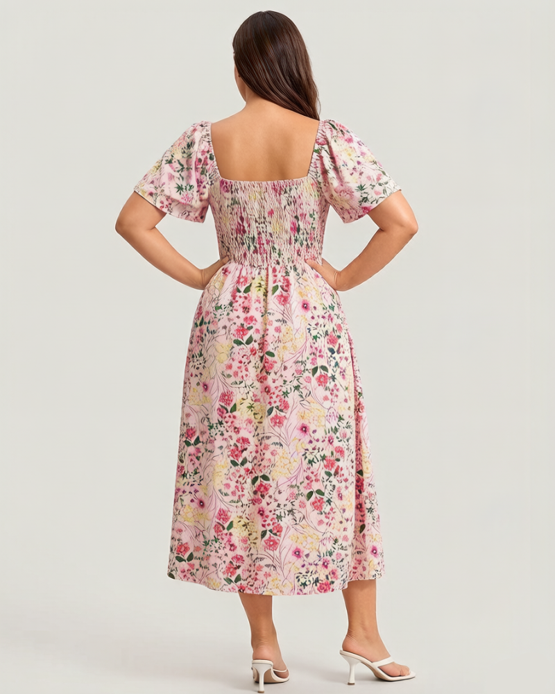 Agnetha | Floral Midi Dress