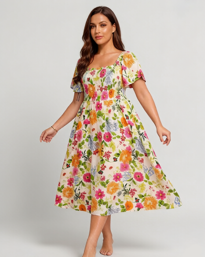Agnetha | Floral Midi Dress