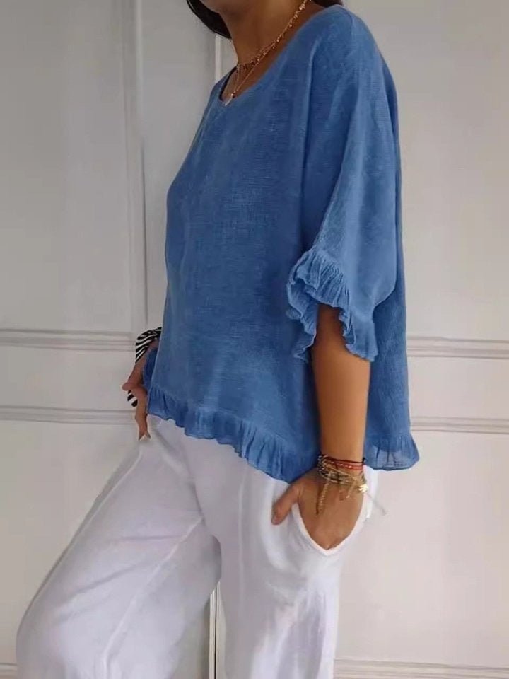 Rosabel | Ruffle Hem Blouse